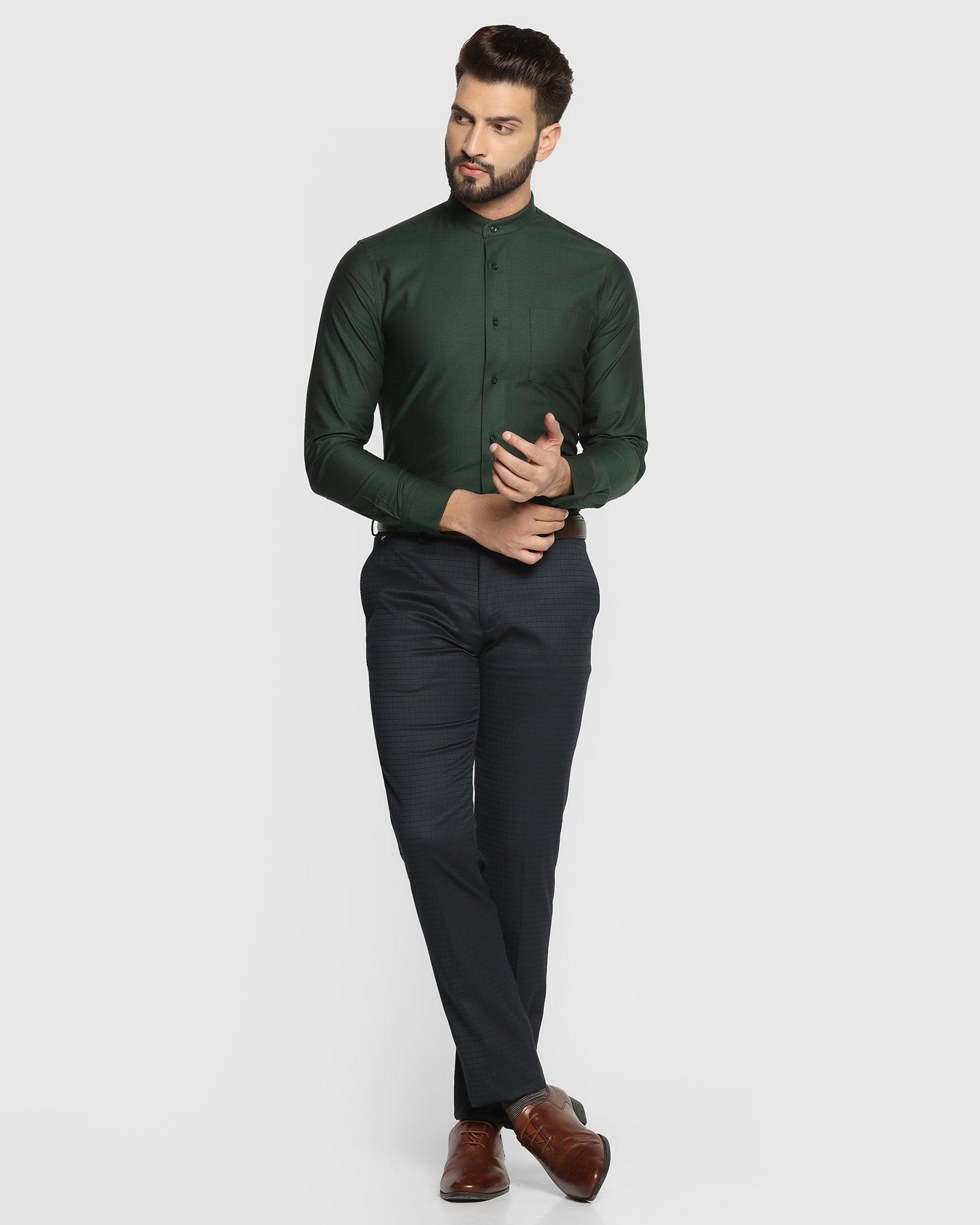 Raymond Men Solid Formal Dark Green Shirt - Price History